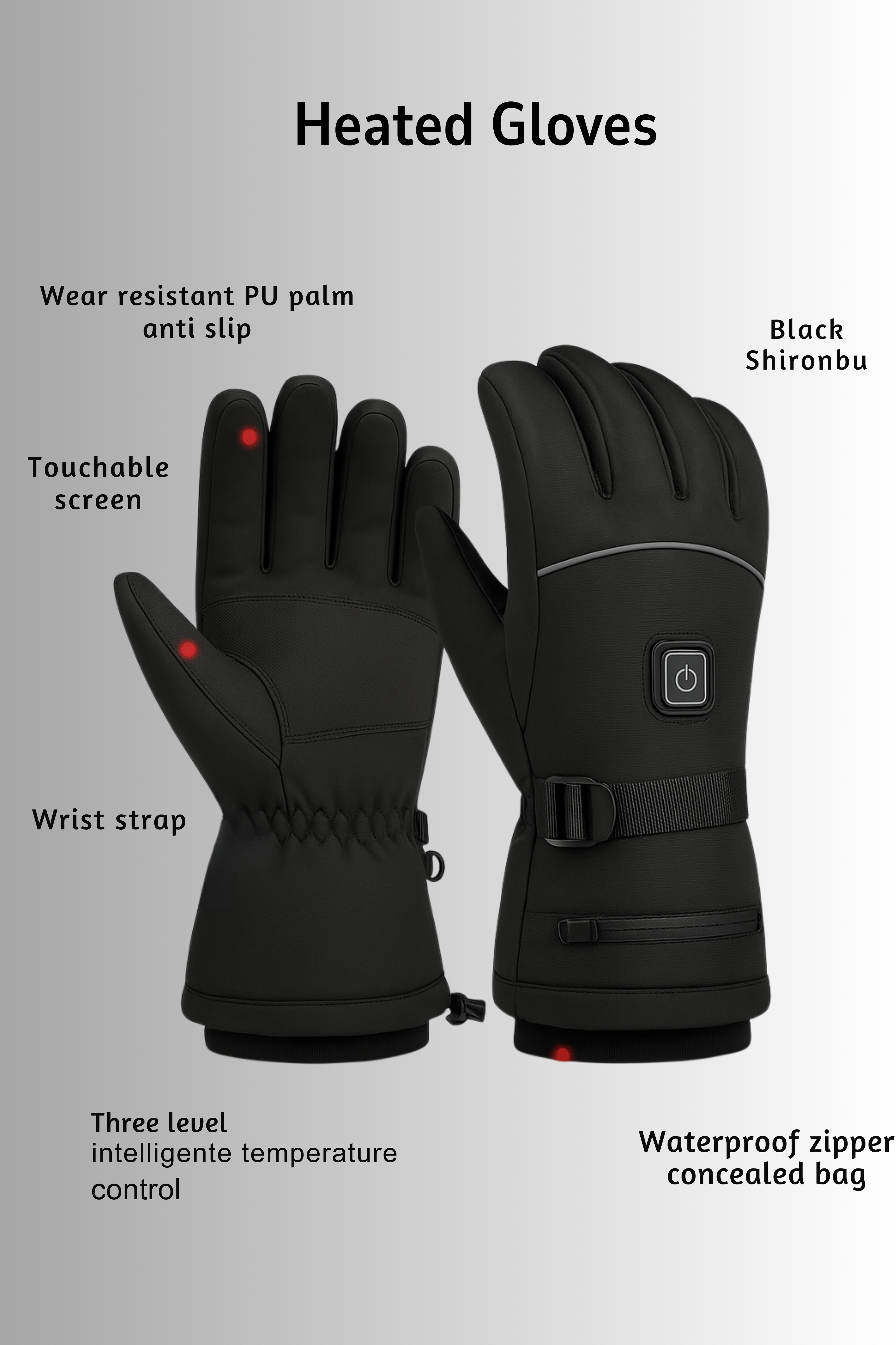 MCDV Heated Gloves – Waterproof Winter Electric Gloves with Battery Cases