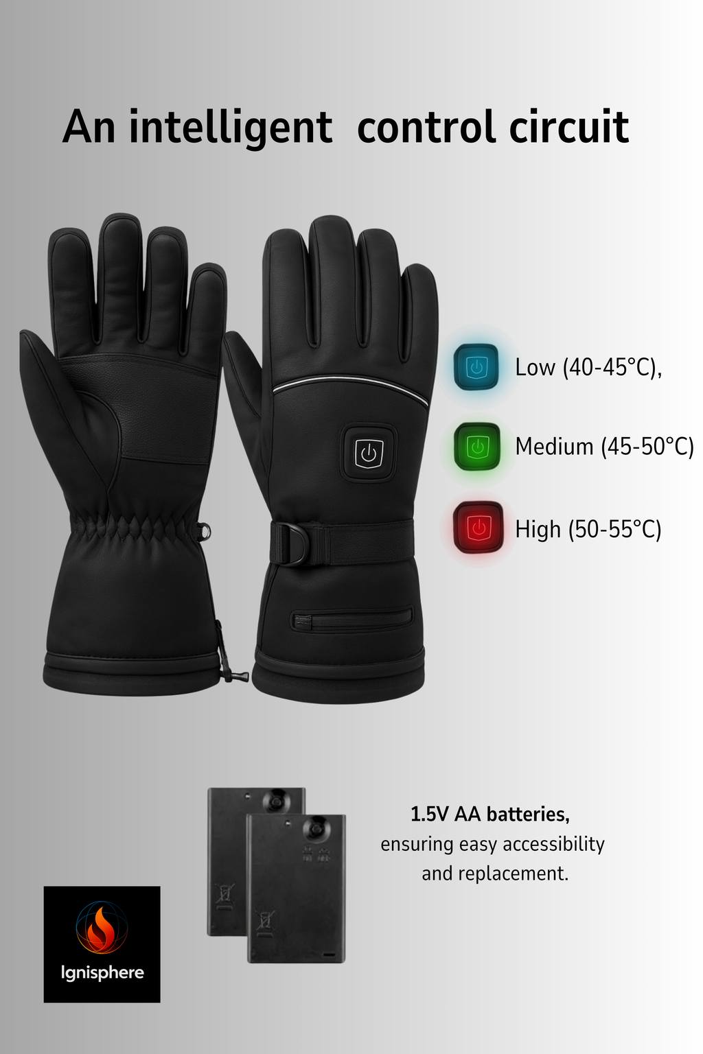 MCDV Heated Gloves – Waterproof Winter Electric Gloves with Battery Cases