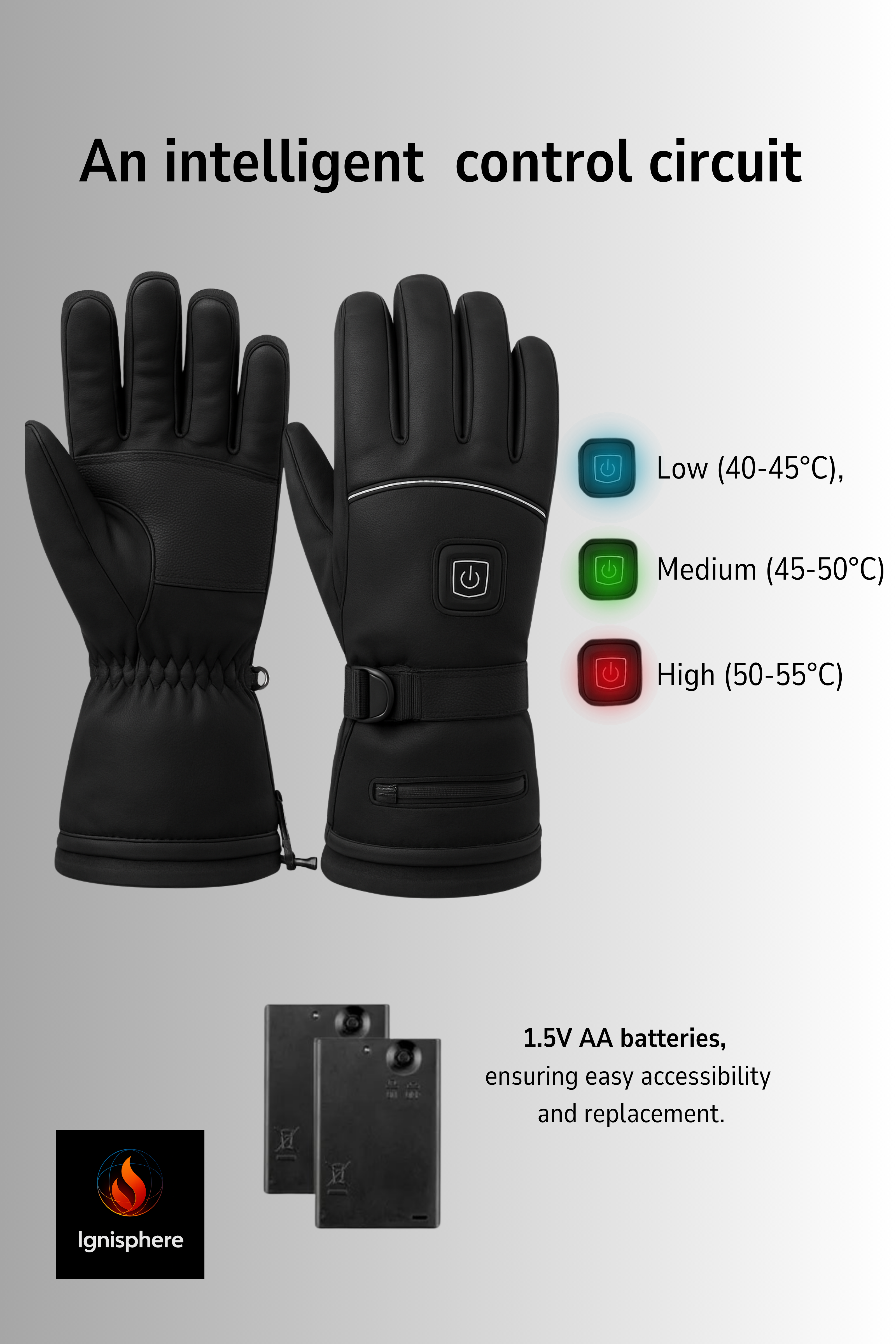 MCDV Heated Gloves – Waterproof Winter Electric Gloves with Battery Cases