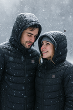 Aiwetin Heated Jacket – Winter Warm USB Heated Parka with Smart Thermostat & Detachable Hood